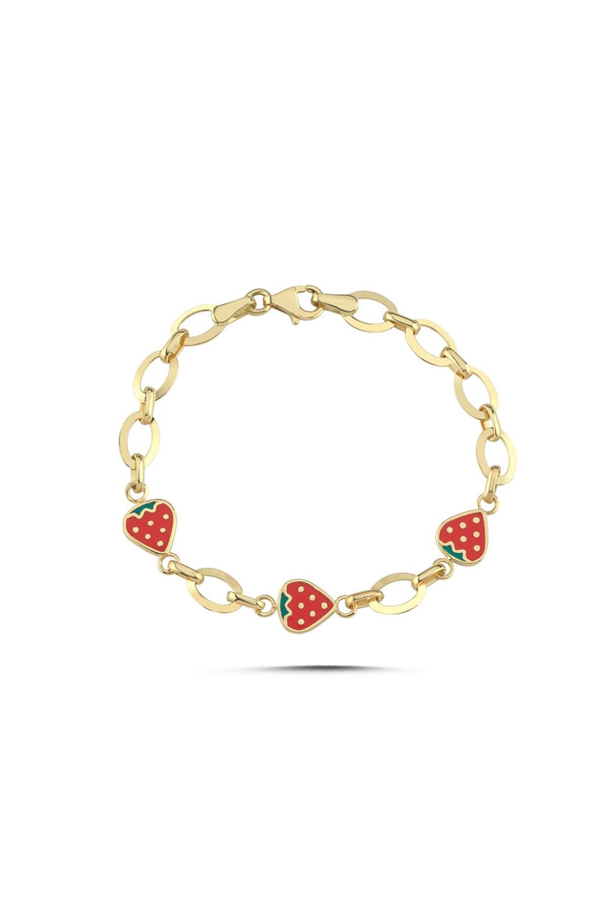 Çilek Çocuk Bileklik(14.5*0.6 Cm)