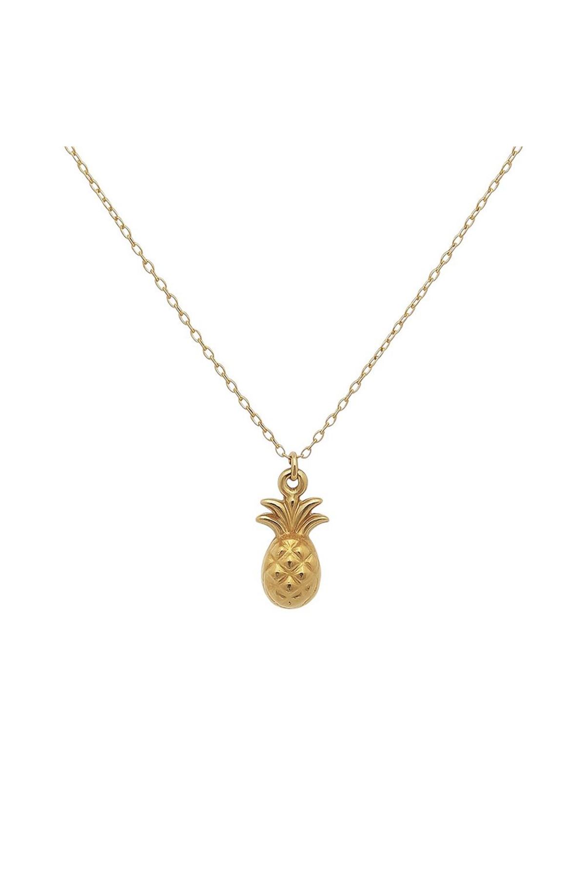Ananas Meyve Tasarım Minimal Kolye