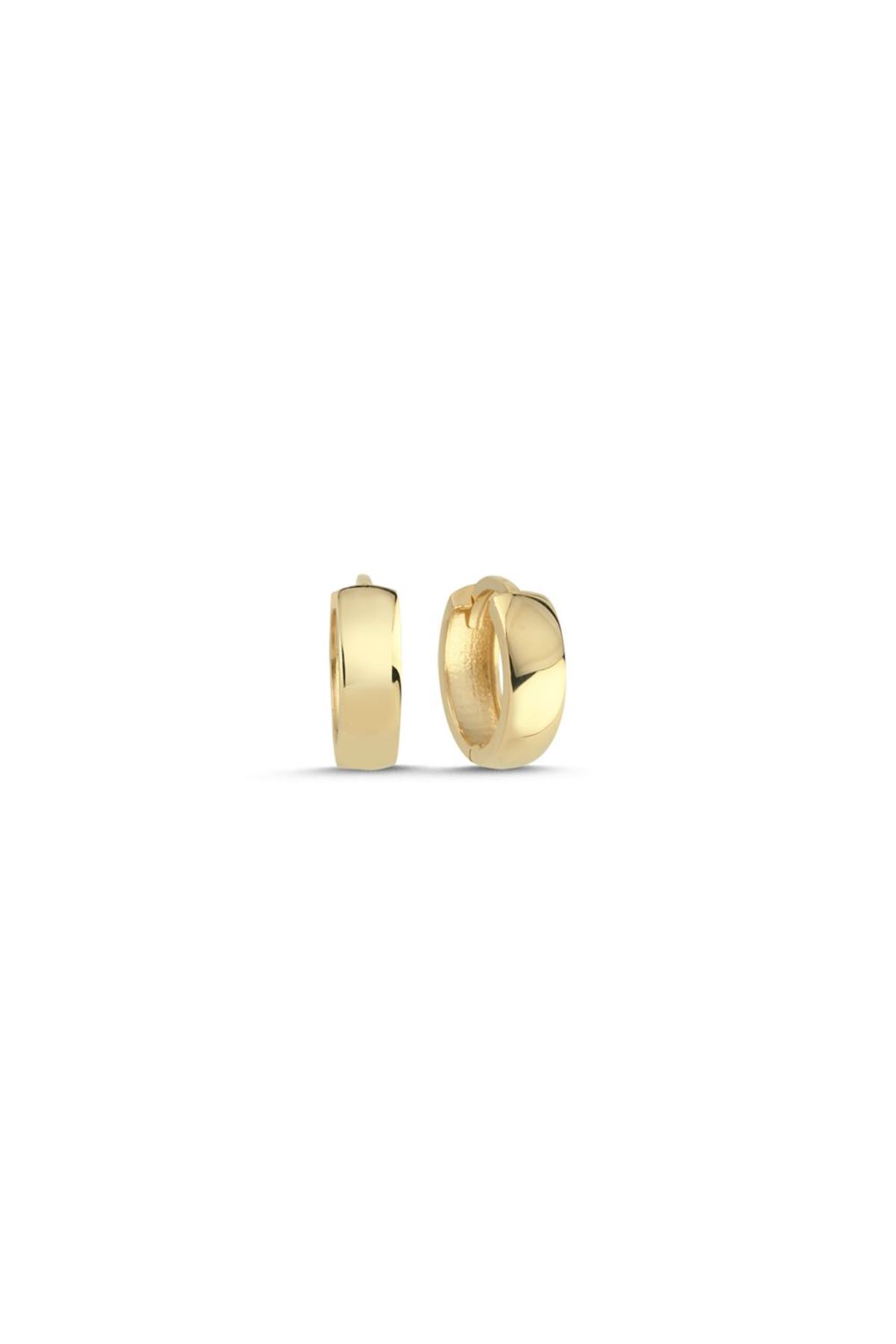 Mini Boy Sade Oval Halka Küpe (1,1x1,1 cm 3 mm)