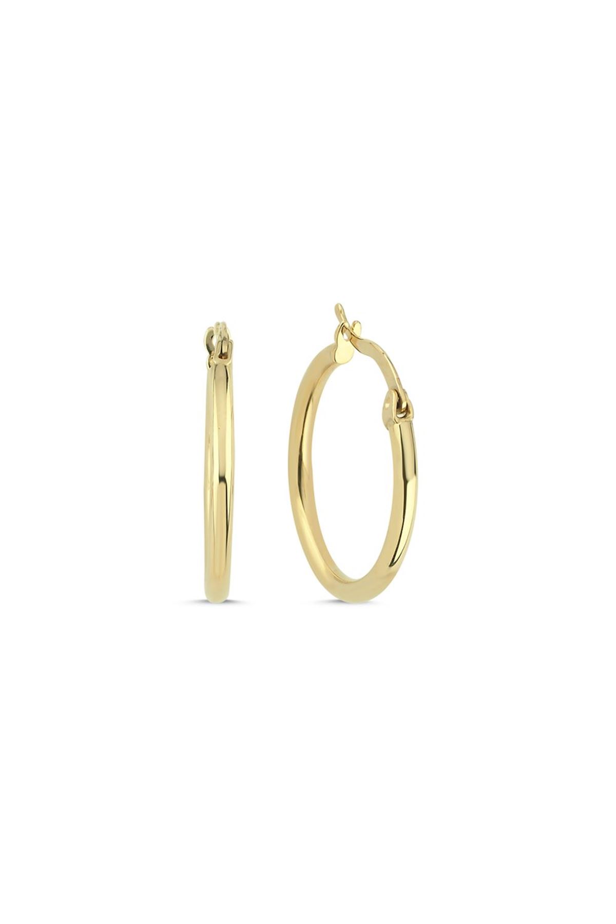 Sade Halka Orta Boy Küpe(2*2 Cm 0,2 Mm)