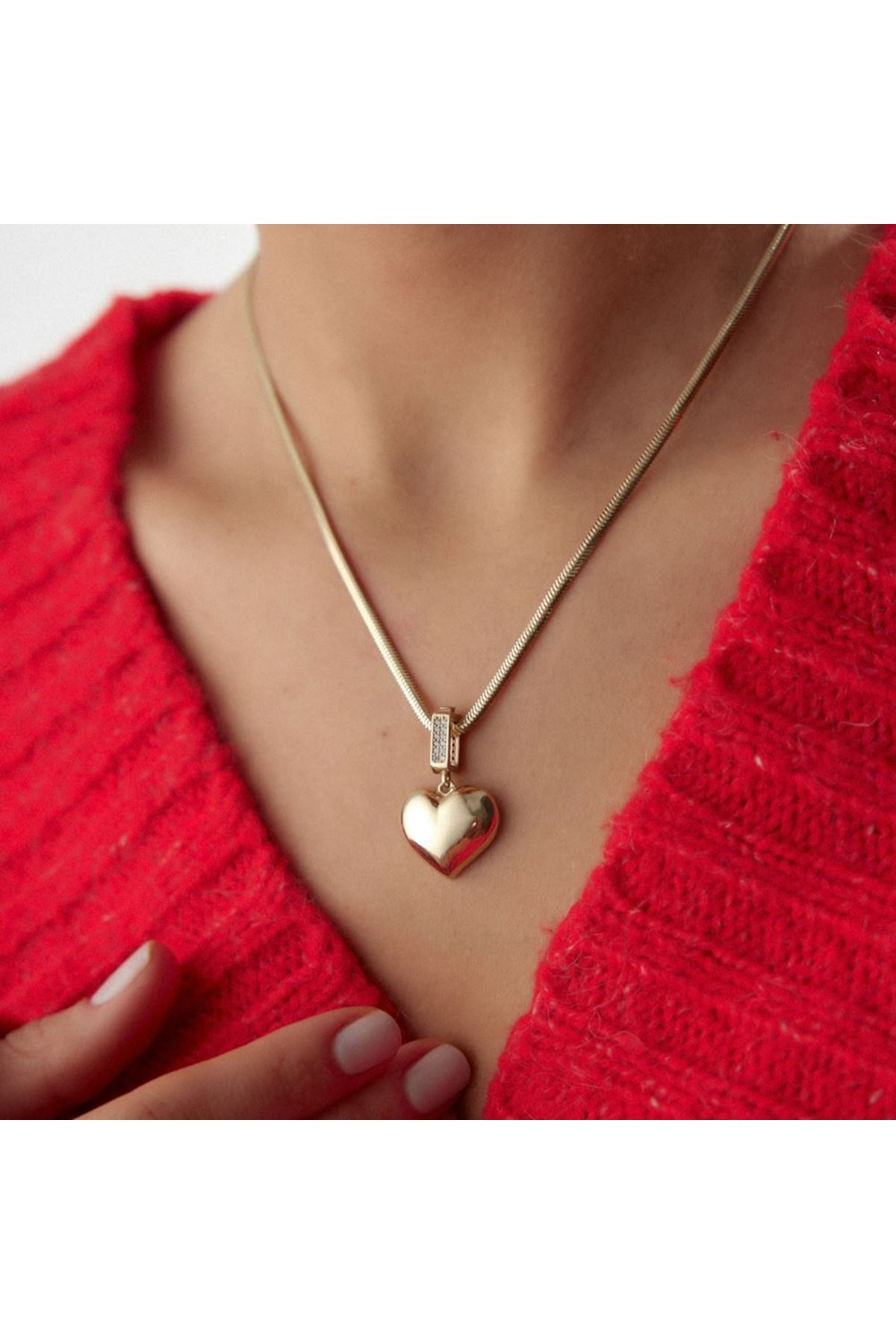 Kalp Charm Kolye Ucu