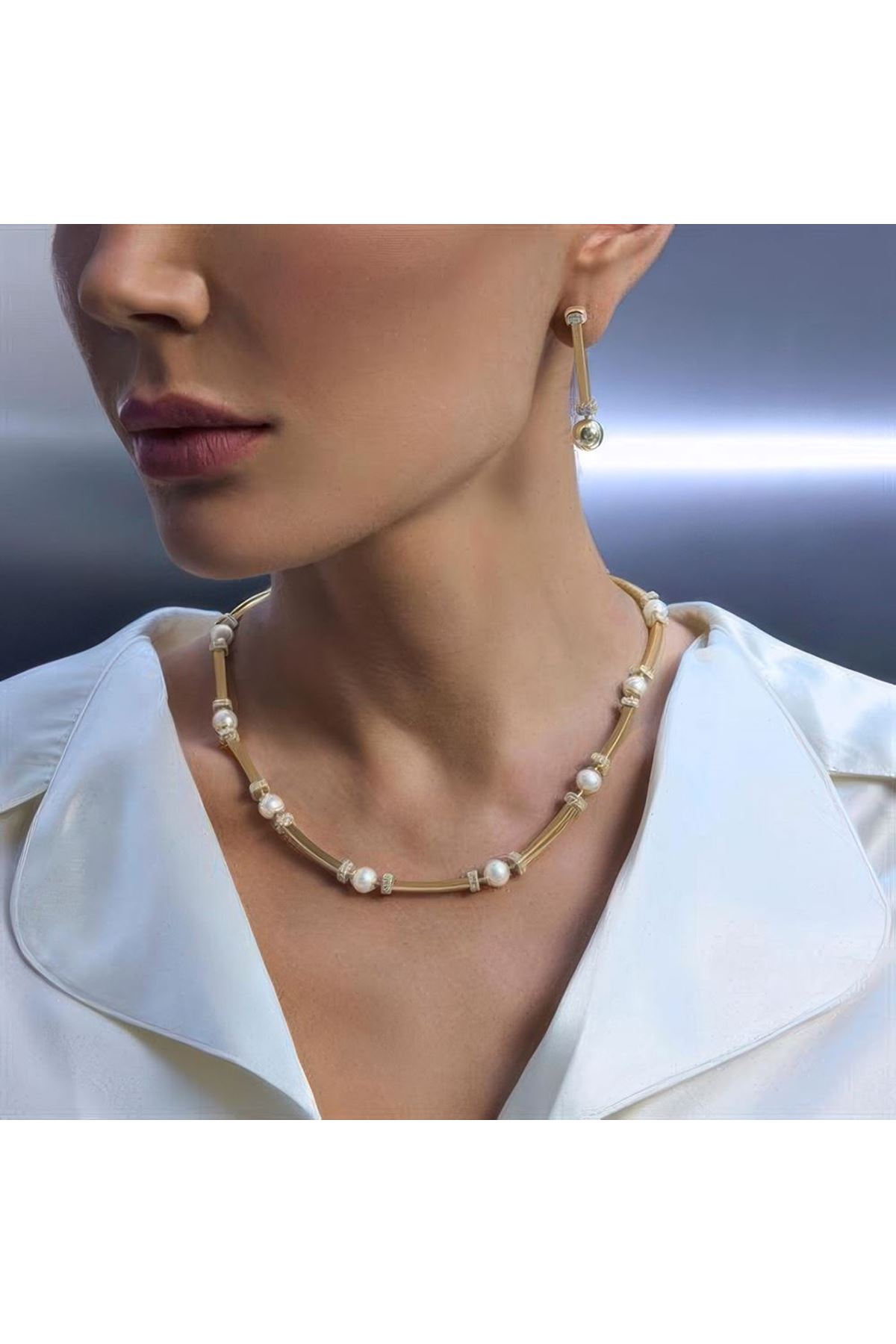 Golden Soul Taşlı Küpe