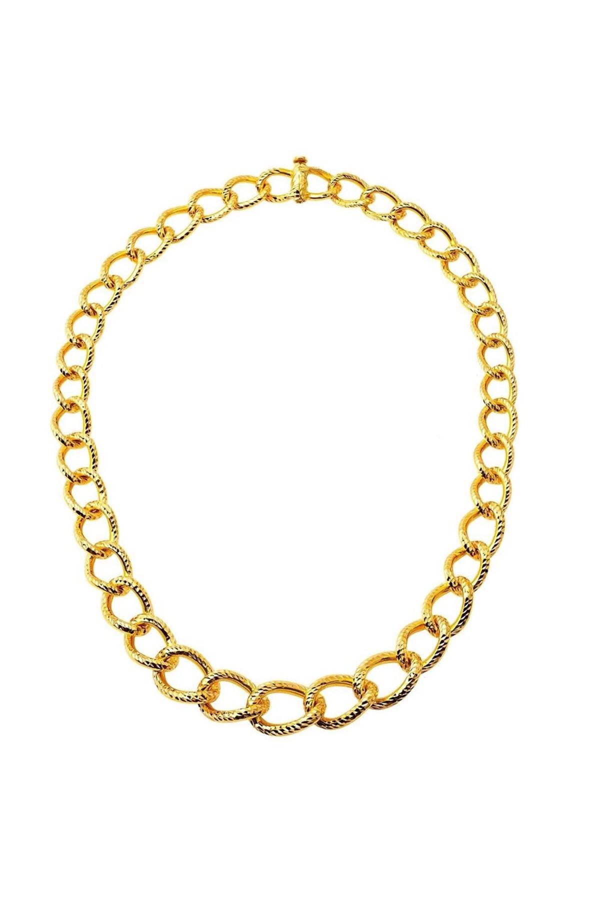 22 Ayar Samanyolu Altın Zincir 45 cm Modern Kolye