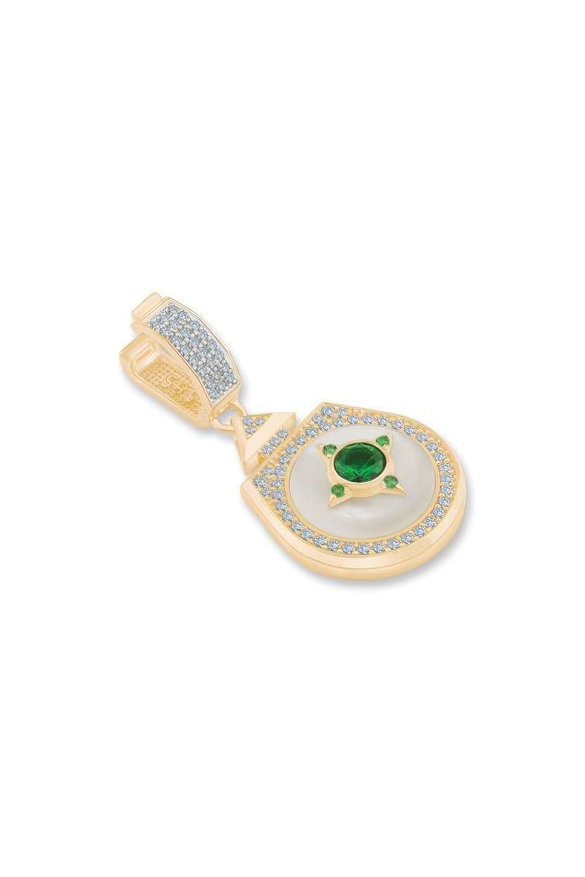 Beş Taşlı Madalyon Charm