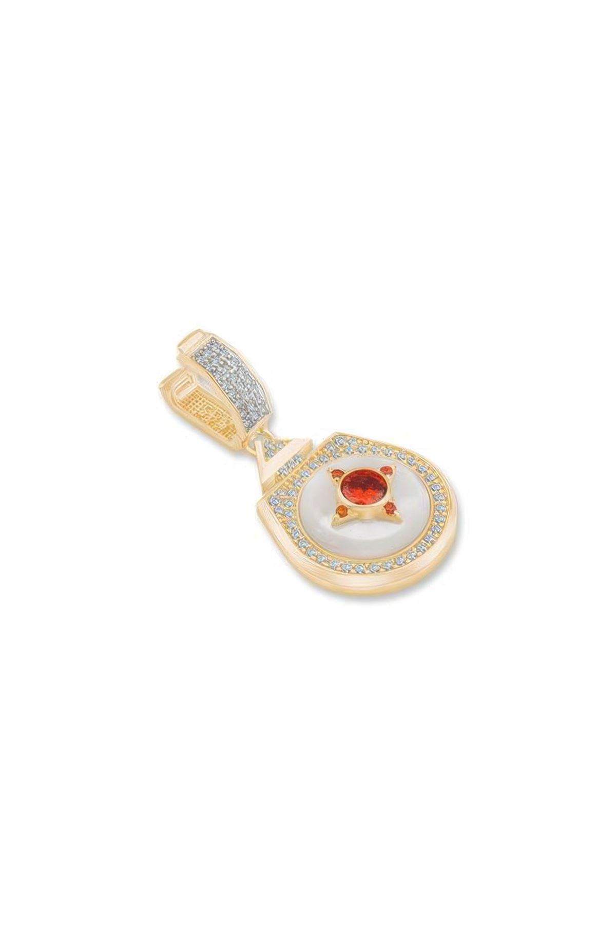 Beş Taşlı Madalyon Charm