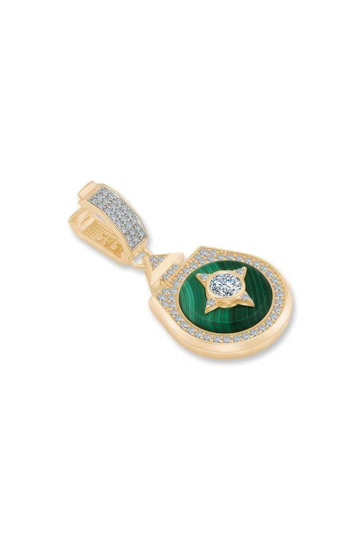 Beş Taşlı Madalyon Charm
