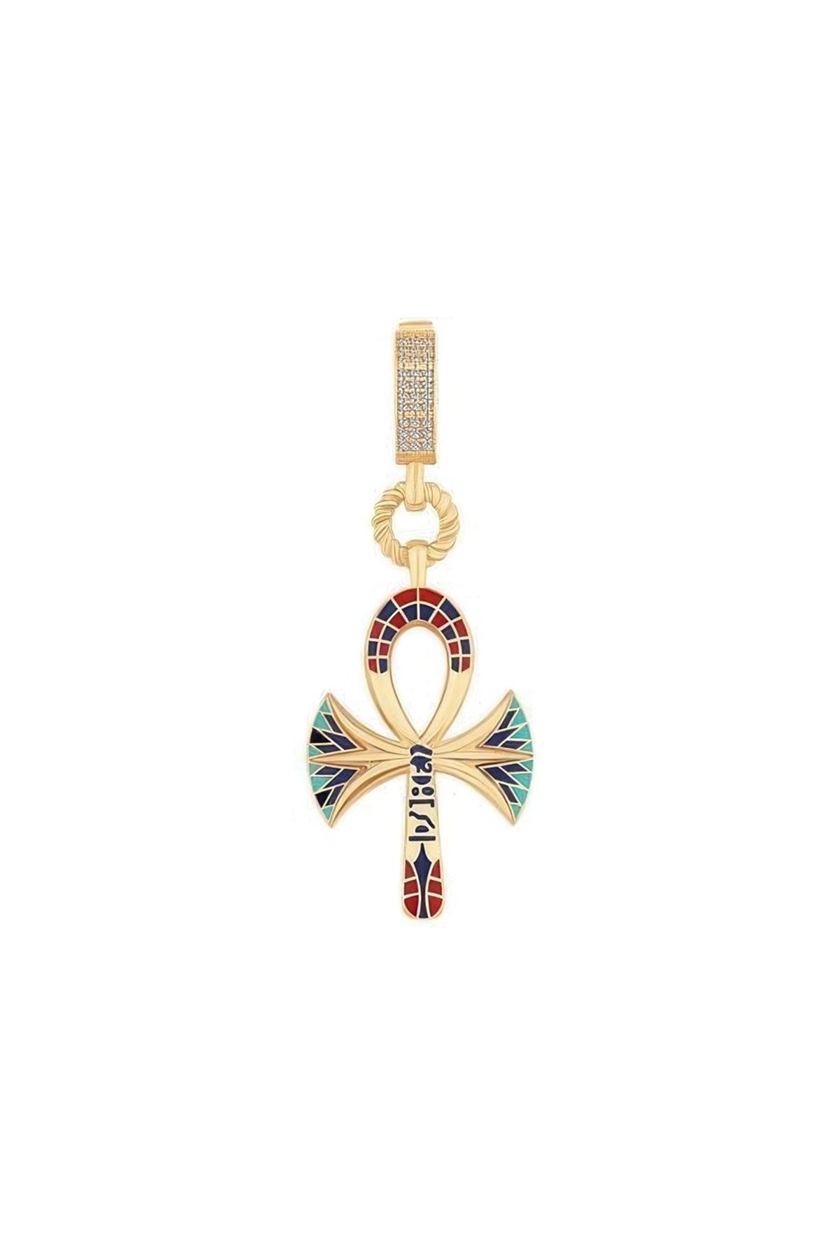 Renkli Ankh Charm Kolye Ucu