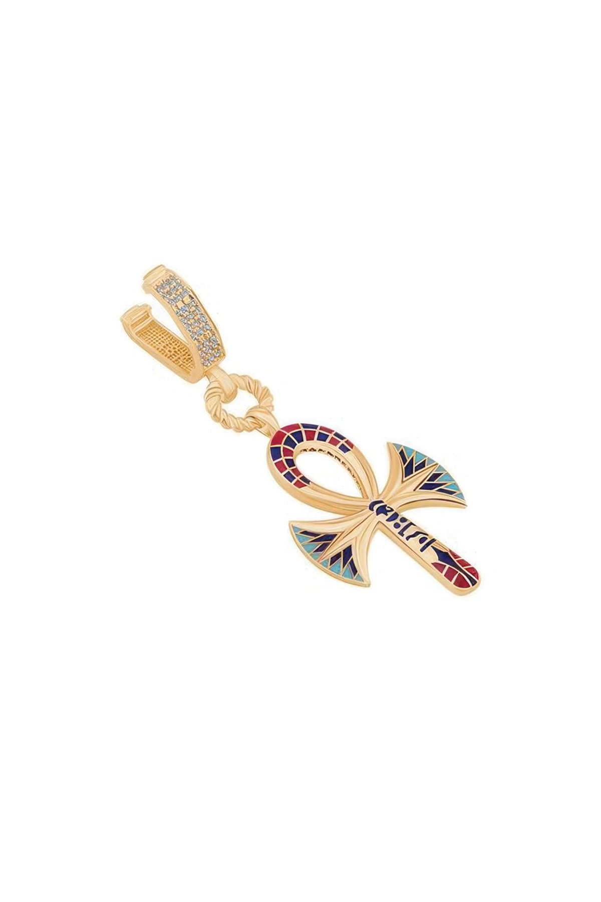 Renkli Ankh Charm Kolye Ucu