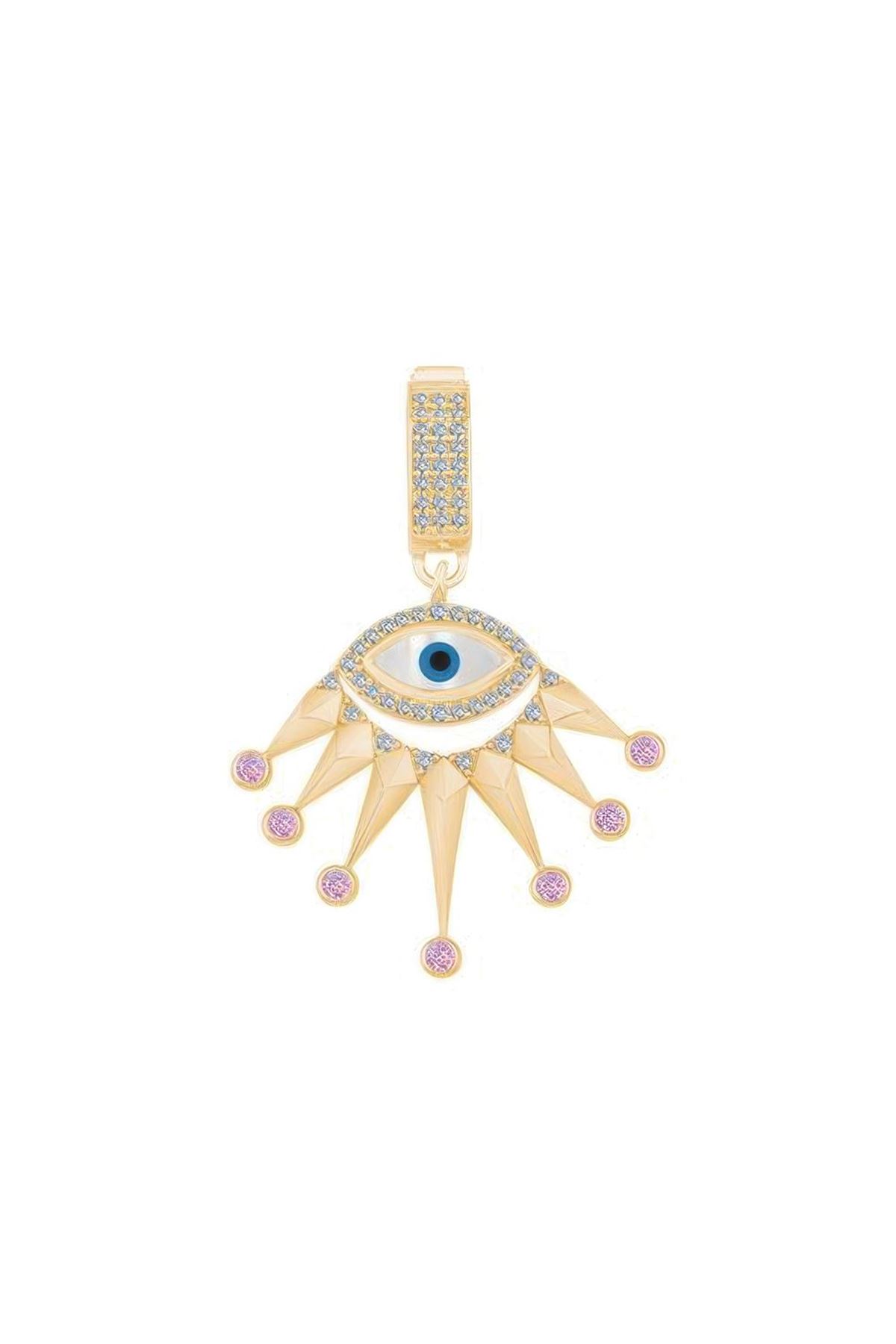 Pembe Taşlı Nazar Göz Charm