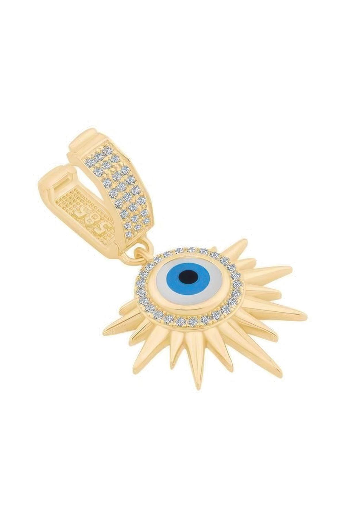 Nazar Boncuklu Taşlı Charm