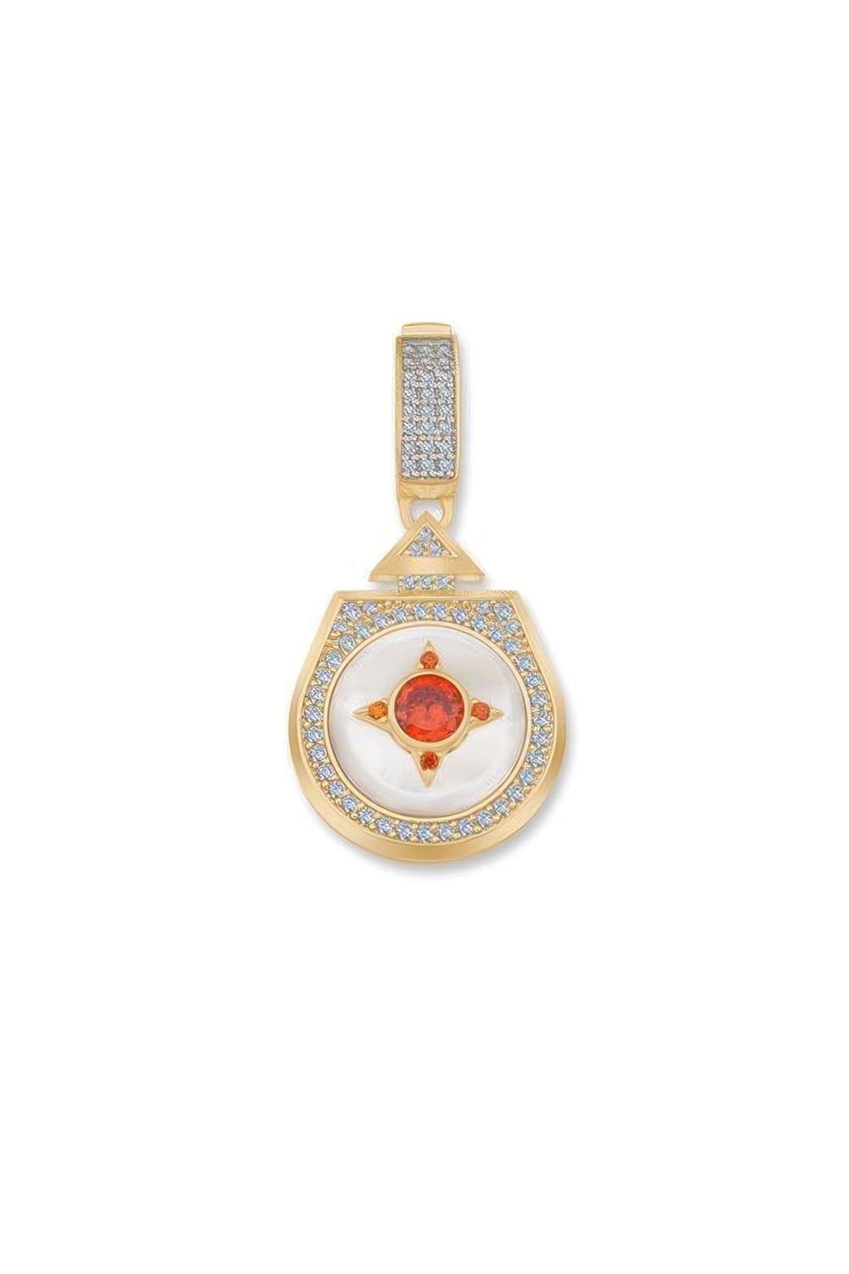Beş Taşlı Madalyon Charm