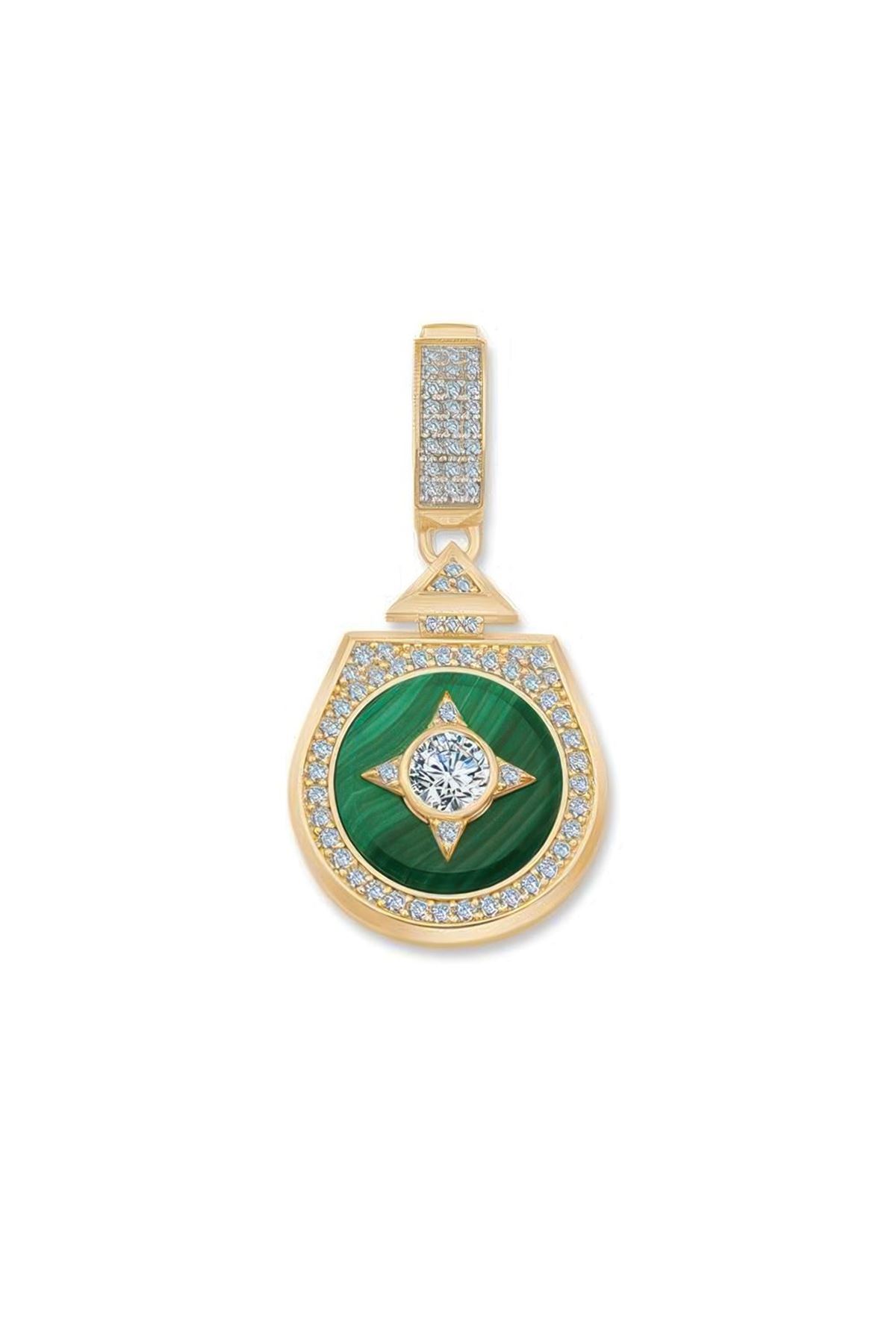 Beş Taşlı Madalyon Charm