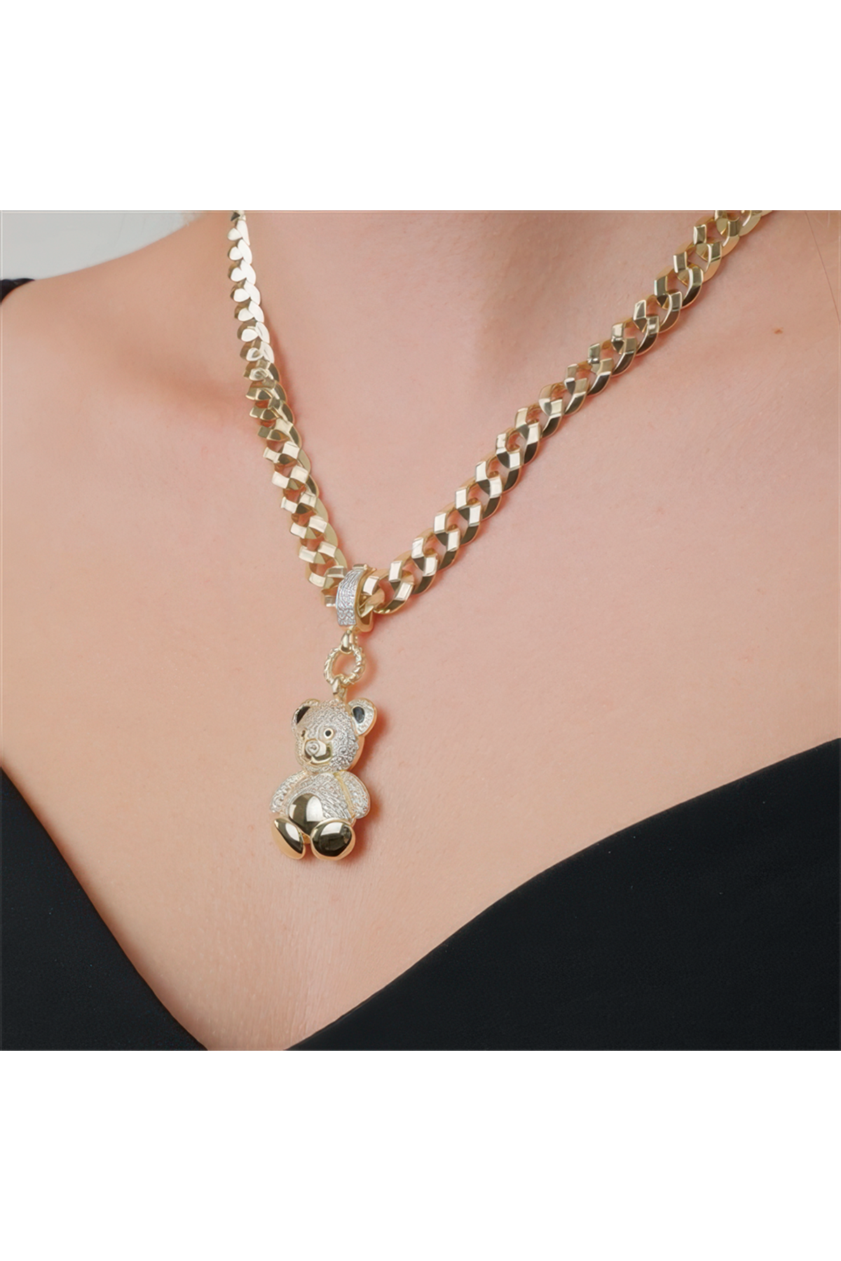 Taşlı 3D Ayıcık Charm