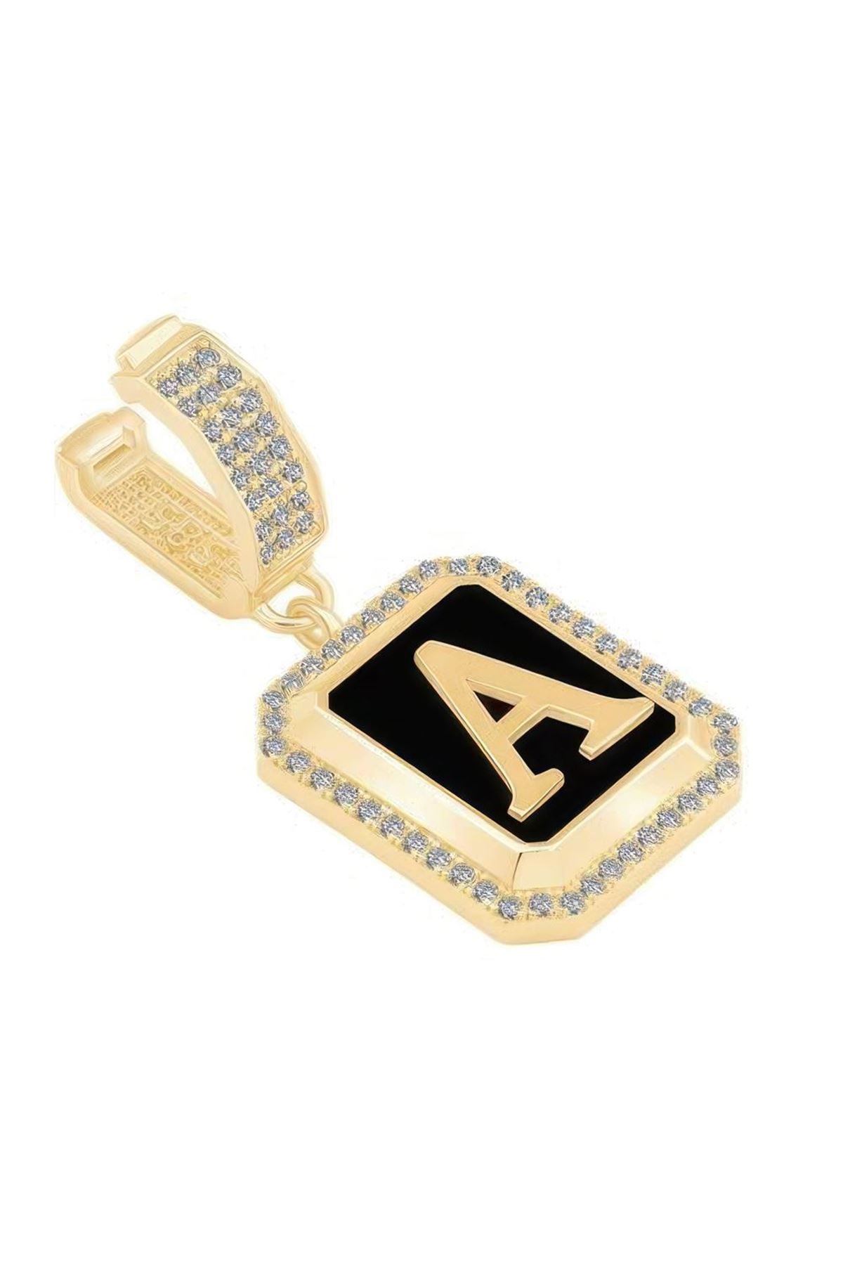 Taşlı Harf Kolye Ucu Charm