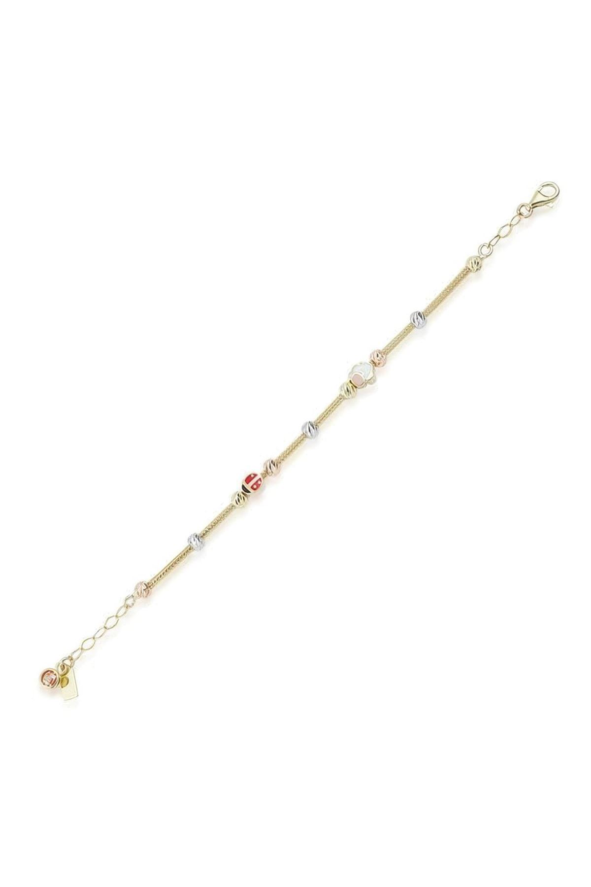 Uğur Böceği Mineli Çocuk Bilekliği 15Cm Bileklik