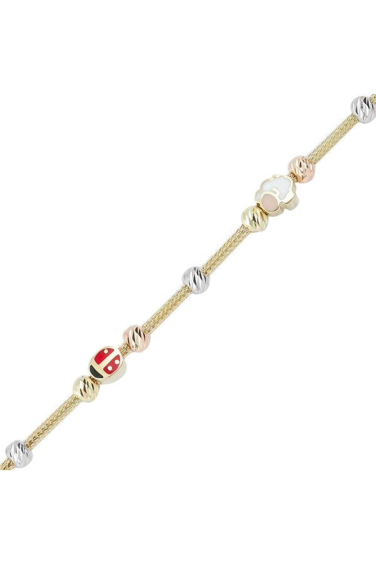 Uğur Böceği Mineli Çocuk Bilekliği 15Cm Bileklik