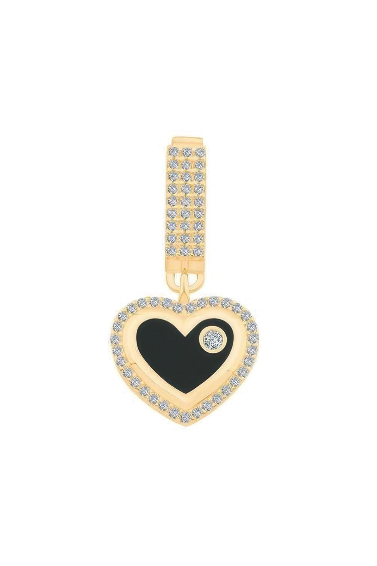Siyah Mineli Taşlı 9Mm Bileklik Charm