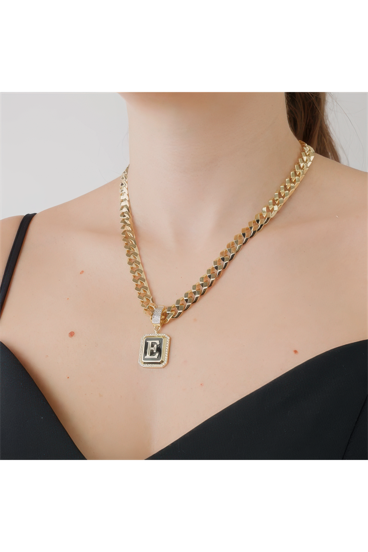 Taşlı Harf Kolye Ucu Charm