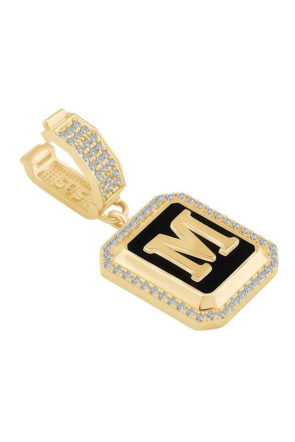 Taşlı Harf Kolye Ucu Charm