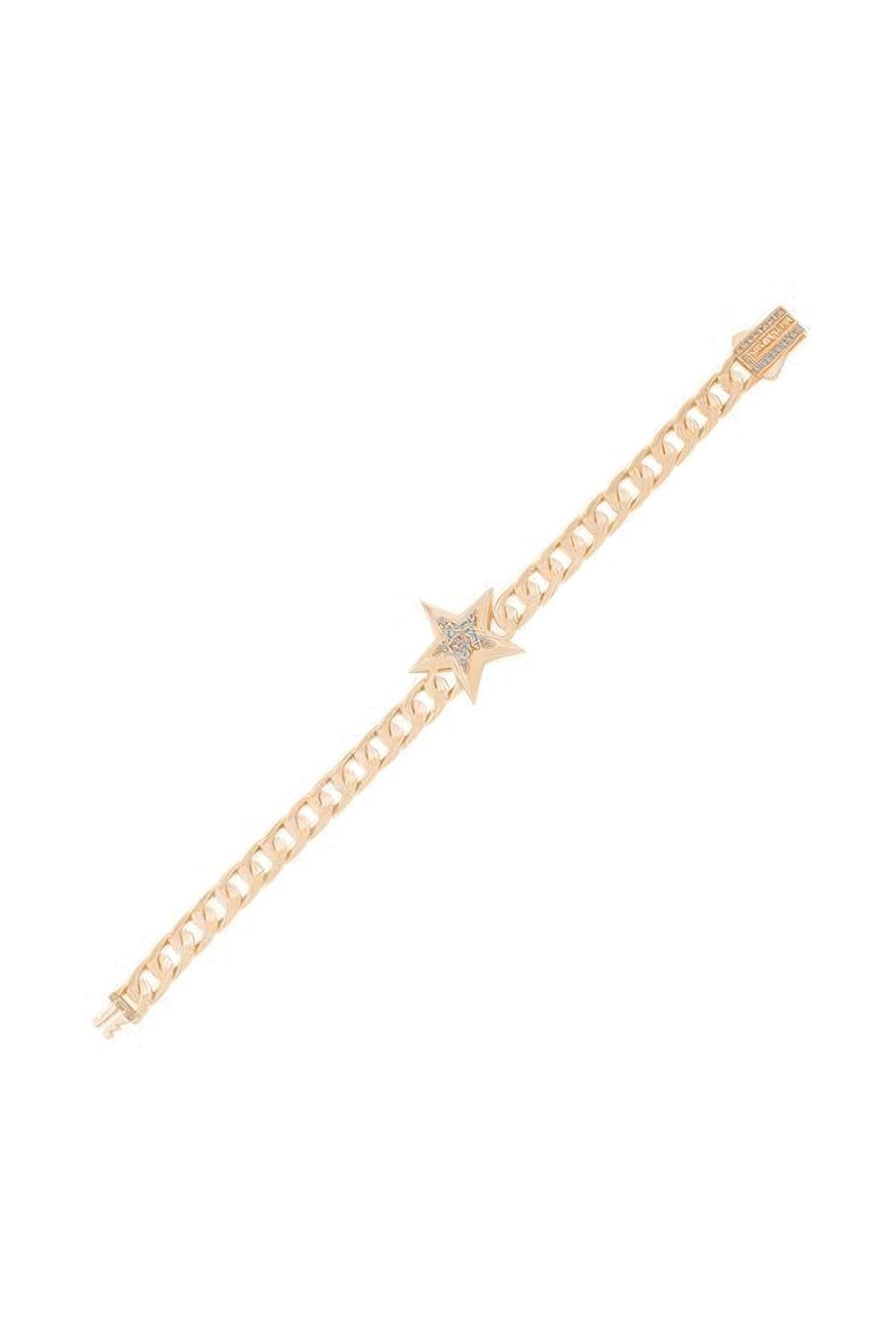 Taşlı Yıldız Gurmet Altın Bileklik 18cm