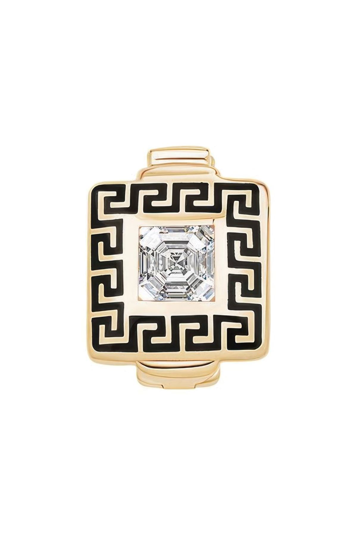 Siyah Kare Greek 9Mm Bileklik Charm