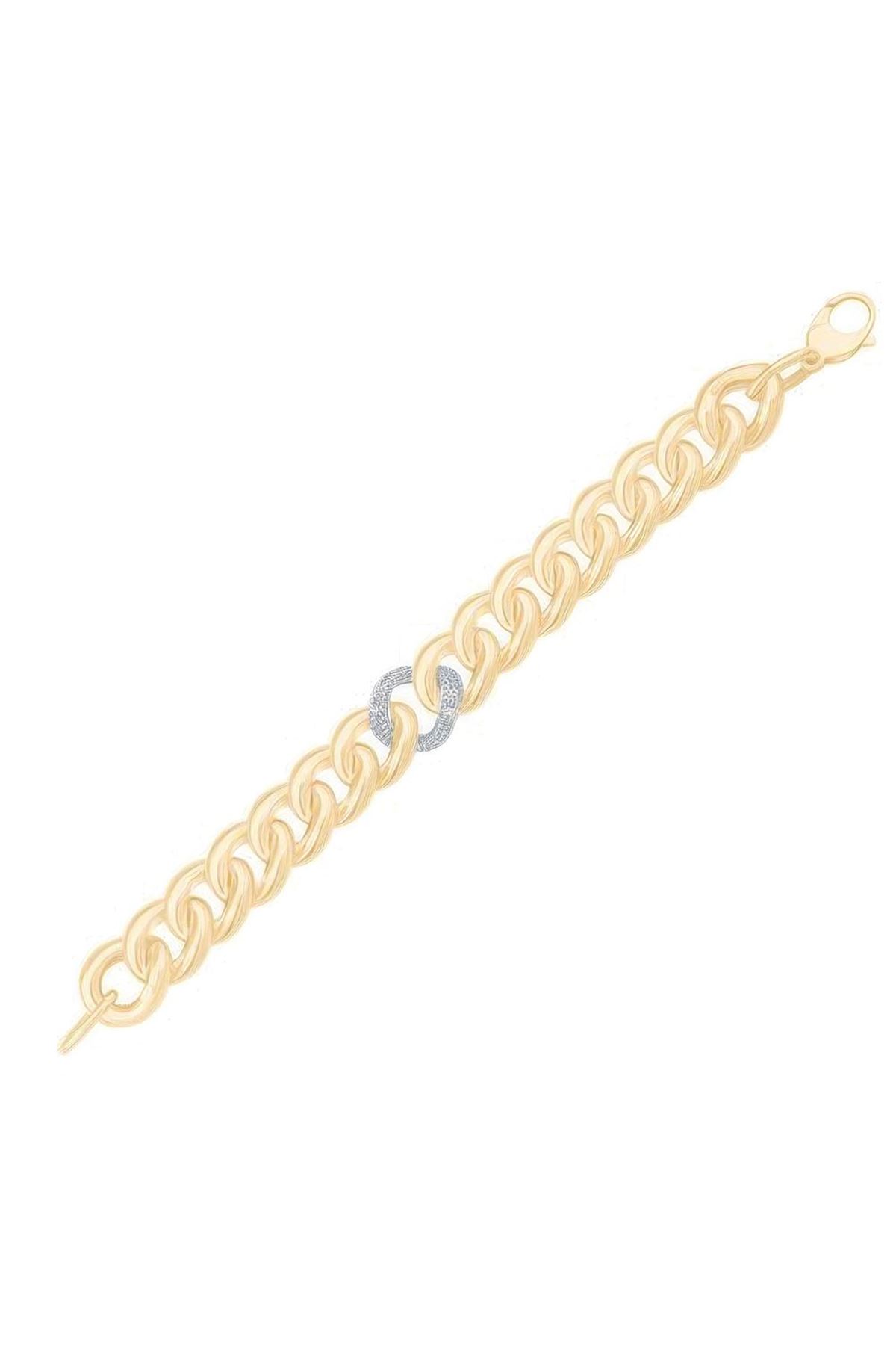 Halka Zincir Altın Bileklik 18cm