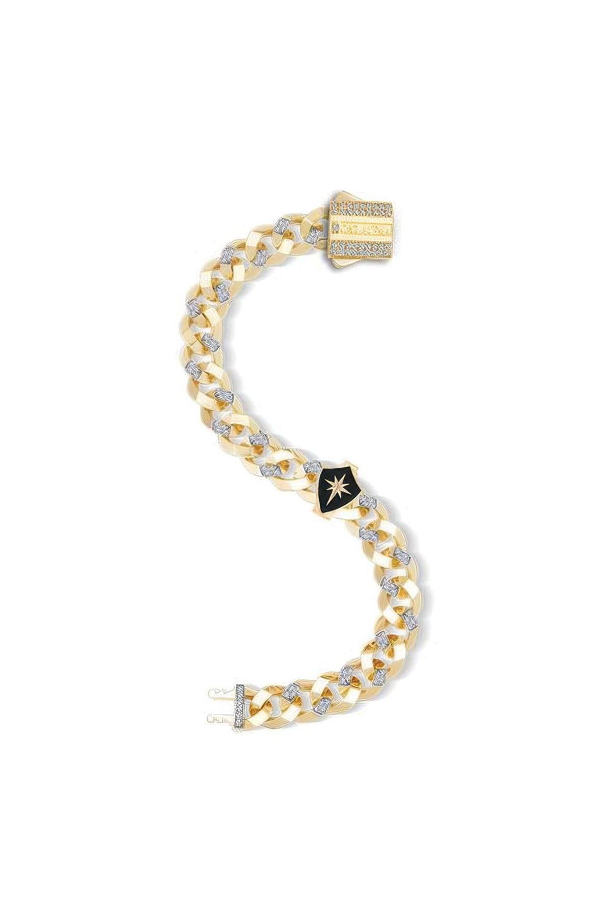 Siyah Kalkan 9Mm Bileklik Charm