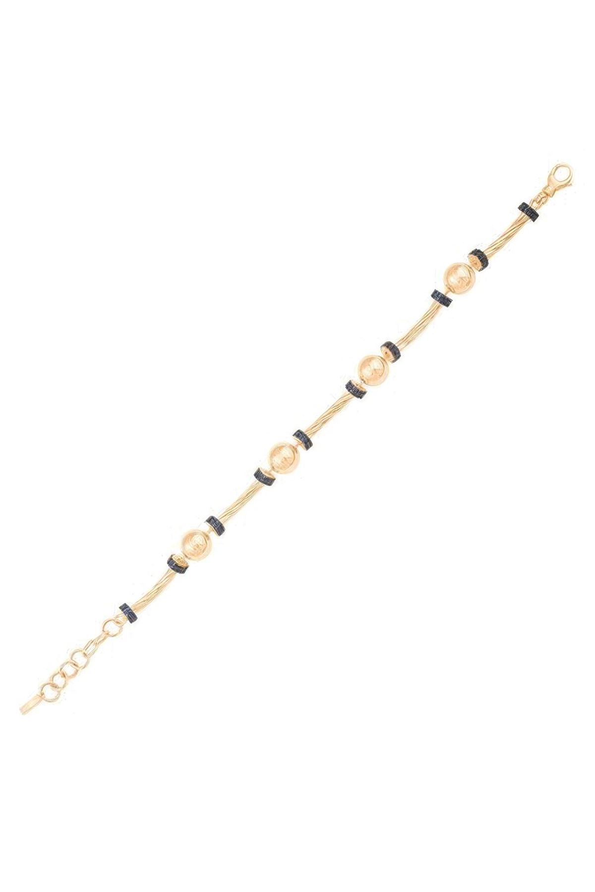 Mavi Taşlı Silindir Bileklik 18CM
