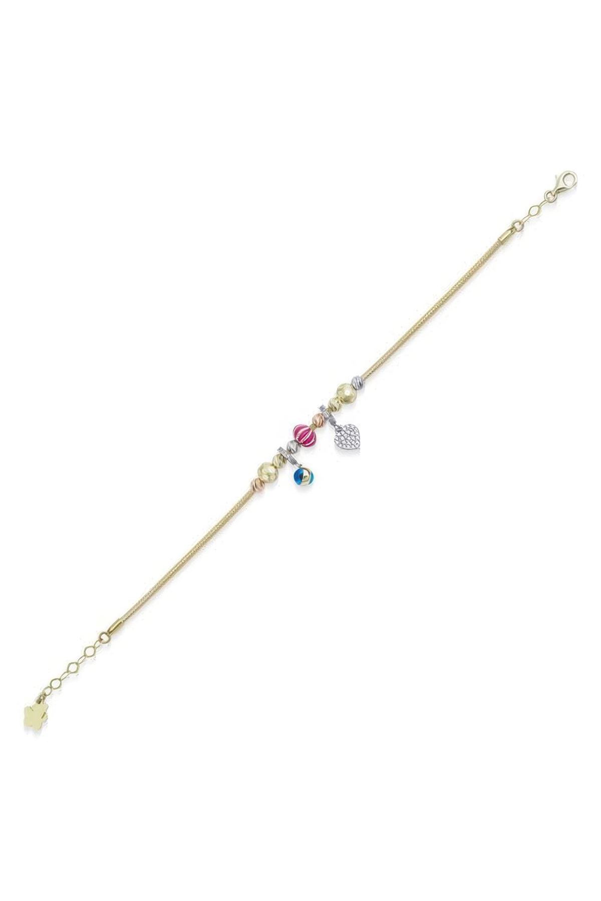 Altın Nazar Boncuklu Şans Bileklik 19CM