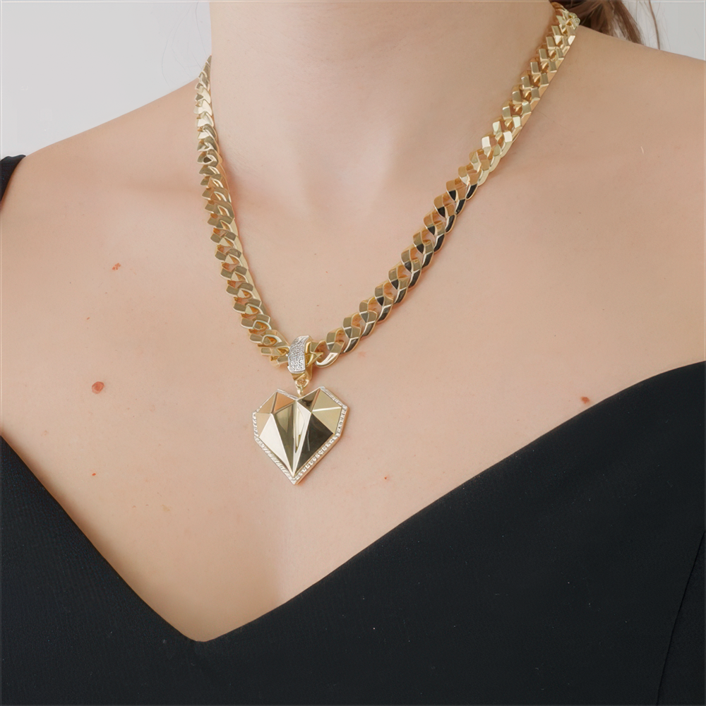 Taşlı Kalp Charm