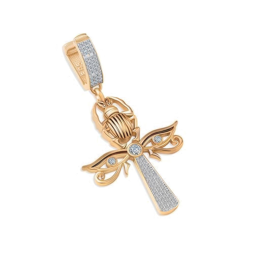 Taşlı Ankh Charm