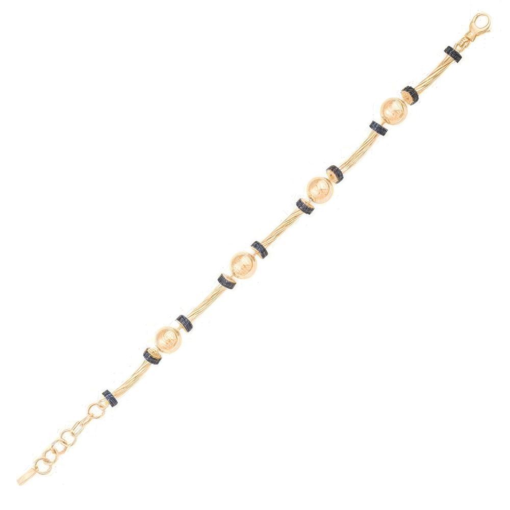Mavi Taşlı Silindir Bileklik 18CM