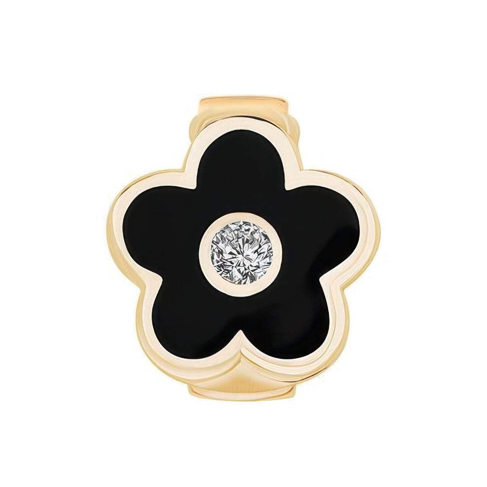 Siyah Çiçek 9Mm Bileklik Charm
