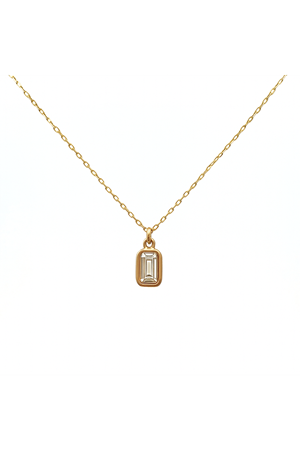 Baget Taşlı Minimal Kolye