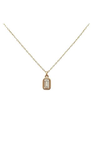 Baget Taşlı Minimal Kolye