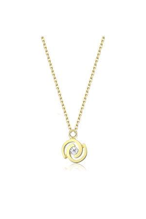 Oval Tasarım Taşlı Kolye