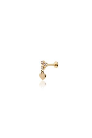 Kalp Damla Taşlı Piercing
