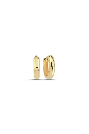 Orta Boy Sade Oval Halka Küpe (1,6x1,6 cm 3 mm)