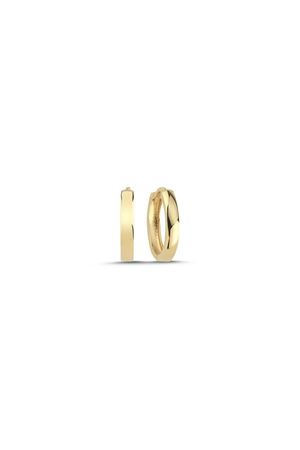 Orta Boy Sade Oval Halka Küpe (1,5x1,5 cm 2 mm)
