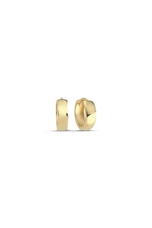 Mini Boy Sade Oval Halka Küpe (1,1x1,1 cm 3 mm)