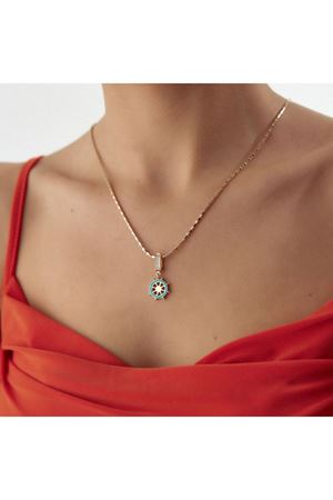 Dümen Turkuaz Mineli Charm Kolye Ucu