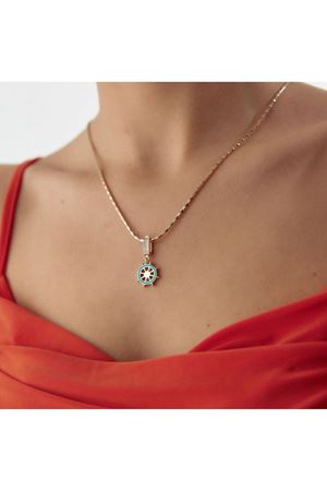 Dümen Turkuaz Mineli Charm Kolye Ucu