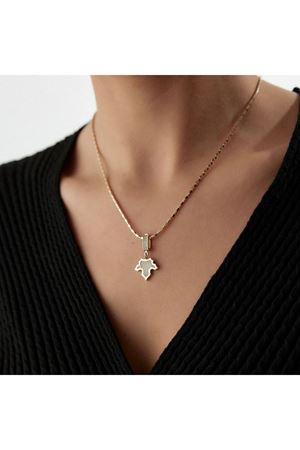 Yaprak Taşlı Charm Kolye Ucu