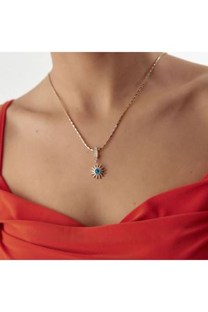 Güneş Göz Boncuklu Charm Kolye