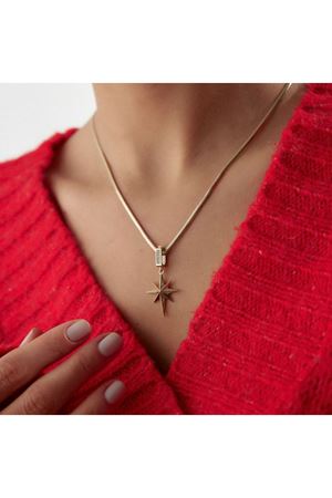 Kutup Yıldız Taşlı Charm Kolye Ucu