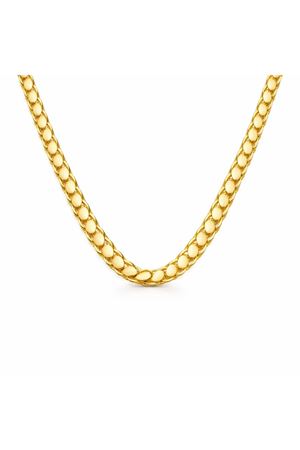 22 Ayar Pullu Altın Zincir 70 cm Parlak Seri
