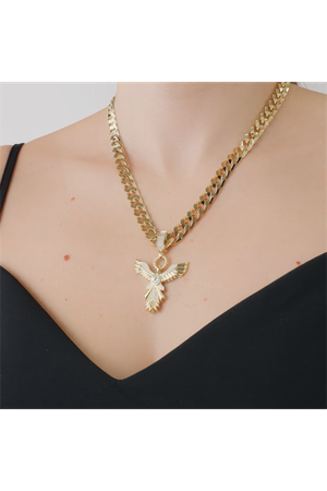 Zümrüt Taşlı Anka Kuşu Charm
