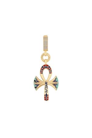 Renkli Ankh Charm Kolye Ucu