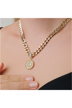 Baget Taşlı Yuvarlak Charm