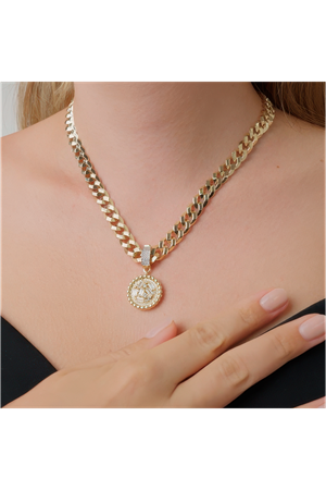 Baget Taşlı Yuvarlak Charm
